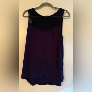 H&M Deep Purple Tank Top with Lace Detail